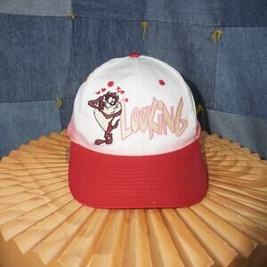OSFA - Vintage Y2K Tasmanian devil hearts TAZ Embroider hat